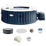 INTEX 28431EP PureSpa Plus Bubble Massage Spa Set: Includes Energy Efficient Spa Cover –LED Light – 6 Person Capacity – 85" x 28"