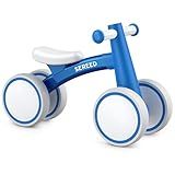 SEREED Baby Balance Bike for 1 Year Old Boys Girls 12-24 Month, 4 Wheels Toddler First Bike, First Birthday Gifts (Blue New)
