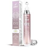 5% Caffeine Eye Cream & Under Eye Serum for Dark Circles and Puffiness, 360° Massage Roller Ball Eyes Treatment Serum, Reduces Wrinkles Fine Lines for Women