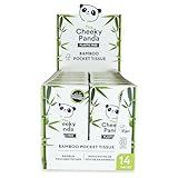 The Cheeky Panda Bamboo Facial Tissue | 14 x Plastic Free Travel Tissue Packs | 140 Super Soft Pocket Tissues