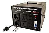 Simran AC-5000 Step Up/Down Voltage Transformer Power Converter for Conversion Between 110 Volt and 220 Volts with Circuit Breaker, CE Certified, 5000 Watts, Black