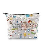 GJTIM Veterinary Receptionist Zipper Pouch Veterinarian Appreciation Gift Animal Rescue Gift Vet Tech Survival Kit (Vet Receptionist)