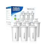 AQUA CREST CF06A Replacement for Brita® Filter, Brita® Water Pitchers and Dispensers, Classic OB03, Mavea® 107007, and More, NSF Certified Pitcher Water Filter, 1 Year Filter Supply, 6 Pack