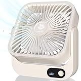 Cruise Ship Approved Magnetic Fan – Portable Rechargeable & Plug-In, 5-Speed Adjustable, Quiet Operation, Up to 12 Hours Battery Life, Perfect for 2025 Cruises