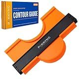 Pakkyng Contour Gauge Tool With Lock (10 Inches) - Contour Ruler Marking Tool - Super Gauge Shape and Outline Tool - Profile Gauge - Corner Measuring Tool for Odd Shapes - Woodworking Gifts for Men