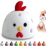 Egg Washer for Fresh Eggs, Silicone Egg Brush Cleaner, Egg Cleaner Scrubber for Fresh Eggs, Reusable Multipurpose Washing Egg Tool for Fruits and Vegetables(White)