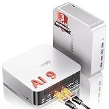 GEEKOM A9 Max AI Mini PC, with AMD Ryzen AI 9 HX 370 (80 Tops), Copilot+ PC, Radeon 890M, 32GB DDR5 (Not LPDDR), 2TB SSD, Win 11 Pro, WiFi 7, BT 5.4, USB4, HDMI 2.1, Dual 2.5GbE, 8K, 3-Year Warranty