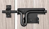 HTHOOOOOME Slide Bolt Gate Latch with Padlock Hole, Heavy Duty Fence Slide Latches Outdoor Doors for Wooden Fence, Shed Door, Vinyl Door