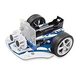 ELECFREAKS microbit Starter Kit Cutebot Pro DIY Programmable Robot Car Kit with 4 Line-Tracking Sensors and Encoded Motor, microbit Project Makecode Coding Set (not Include Micro:bit and Battery)