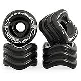 Shark Wheel 72mm 78a Longboard Cruising Wheels, DNA Formula, Set of 4 Wheels (Black., 72mm)