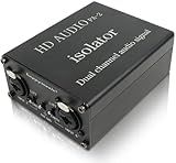 happymusic Professional Hum Eliminator XLR 1/4 inch, Dual Channel Ground Loop Isolator for Sound System，Eliminate The Noise generated by The pahse Difference Between Digital Signal and Analog Single