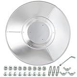 HQQ outdoor Patio Heater Reflector Shield, Aluminum Heat Reflector Shield Top for Propane Outdoor Heaters,Dome Replacement Parts(3-Hole Mount，33" Diameter Round)