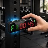 Thwackor Gym Clock Workout Timer Clock for Home Gym, 7-Inch LED Gym Exercise Interval Timer with Strong Magnet, Rechargeable Battery, 5-Level Brightness for HIIT, Tabata, Boxing & Garage Workouts