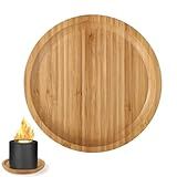 8in Tabletop Fire Pit Mat for Mesa & Mesa XL, Round Wooden Heat Resistant Fireproof Mat Table Protection Under Grill BBQ Mat Stove Accessories