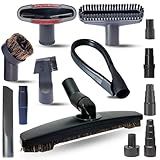 Universal Vacuum Attachments & Brushes Kit - Hardwood Floor Vacuum Brush Head Attachment & Shop-vacs Accessories - Universal Vacuum Hose Adapter Kit & Dryer vent Flexible Crevice Attachment