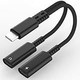USB C Splitter, Dual USB C Headphone Jack Adapter and Charger, 2in1 Type C Audio Adapter with PD 60W Fast Charging Dongle Cable for iPhone 16 15 Pro Max Plus, Samsung Galaxy S25 S24 Ultra More USBC