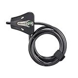 Master Lock Black Python Bike Lock with Key, Adjustable Metal Cable Lock has a Weather Resistant Vinyl Coating for Outdoor Equipment, Bicycles, Trail Cameras, 6 Feet Long, 8418D