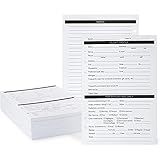 Stockroom Plus Client Profile Cards - Dual-Sided Layout for Appointment Cards - 180 gsm Cardstock for Salon & Spa Use - Pack of 200, 8.25 x 5.7 in, White, Paper