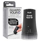 Guard Your ID Identity Theft Protection Roller Stamp for Mail, Black