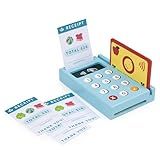 Mentari Toys - Card Machine - Wooden Card Reader with Credit Card and Printed Receipts - Pretend Play Shopping Accessory - Builds Fine Motor and Social Skills - Age 3+