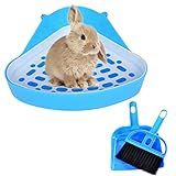kathson Small Litter Box Guinea Pig Litter Tray Ferret Potty Training Corner Litter Pan Cage Cleaner Litter Scooper for Chinchillas Drawf Rabbits