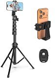 Liphisy 64” Tripod for Cell Phone & Camera with Remote and Phone Holder