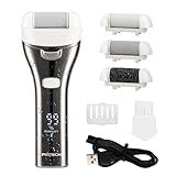 Electric Foot Callus Remover, Rechargeable Portable Electronic Foot File Pedicure Kit, Pedicure Tools for feet, 3 Roller Heads, 3 Speed, Battery Display for Remove Cracked Heels Calluses（BCM-1852）