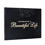 Celebration of Life Guest Book – Funeral Guest Book for Memorial Service | in Loving Memory Sign in Registry | Timeless Hardcover for Condolences and Reception,
