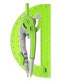 Mr. Pen- Geometry Compass and Protractor Set, 6 Inch Compass, 6 Inch Protractor, Drawing Tool for School, Clear Plastic, Easy Grip, Precision Design for Math, Art, Drafting, Architecture