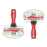 Goldblatt 2 Pieces Bucket Scoop for Drywall, Plaster - Stainless Steel Bucket Scoop - 6.5 Inch Curved Contoured Blade, Upgrade Rustproof Scraper Tools with Soft-Grip Handle for Paint, Mortar