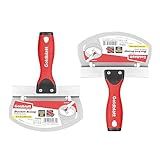 Goldblatt 2 Pieces Bucket Scoop for Drywall, Plaster - Stainless Steel Bucket Scoop - 6.5 Inch Curved Contoured Blade, Upgrade Rustproof Scraper Tools with Soft-Grip Handle for Paint, Mortar