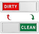 Cimkiz Dishwasher Magnet Clean Dirty Sign Shutter Only Changes When You Push It Non-Scratching Strong Magnet or Adhesive Options Indicator Tells Whether Dishes are Clean or Dirty