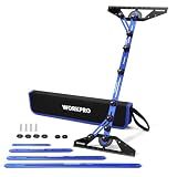 WORKPRO Stair Tread Template Tool, Aluminum Alloy Stair Tread Jig | Triangular Structure Brace, 10.1" to 56.3" Adjustable Length, Stair Measuring Tool, Stair Tread Gauge, for Floor, Cabinets