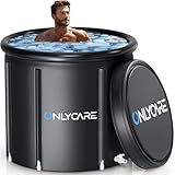 ONLYCARE XXL Ice Bath Tub for Athletes/2 Adults – Constant Temperature 5H Portable Cold Plunge Tub with Cover for Fast Muscle Recovery, Stress Relief, 130 Gal Ice Plunge Tub for Indoor/Outdoor/Gym