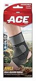ACE Deluxe Ankle Stabilizer, Adjustable, Black, 1/Pack
