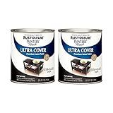 Rust-Oleum 1974502 Painter's Touch Latex Paint, Semi-Gloss Black,32 Fl Oz (Pack of 2)