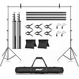 EMART Photo Backdrop Stand kit, 10 x 12 ft Back Drop Adjustable Frame for Photography, Photoshoot Banner Background Support Holder for Parties Dectoration