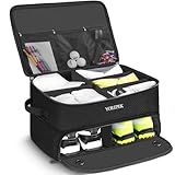 YOREPEK 2 Layer Golf Trunk Organizer, Golf Gifts for Men with Separate Ventilated Compartment for 2 Pair Shoes, Waterproof Car Trunk Locker for Balls, Tees, Clothes, Gloves, Accessories, Golfer Gifts