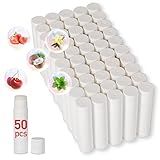 DMSKY 50 Pack Lip Balm Unlabeled, Natural Lip Balms Bulk Blank Tube, Lip Balm for Party Favors and Gift Basket Filling, Wedding or Baby Shower-5 Flavors