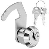Cabinet Cam Lock Drawer with Quick Clip 2 Keys – Desk Locks Filing Replacement Door for Secure File Cabinets – Zinc Alloy Cylinder Lock for Toolbox Storage Flight Boxes Cash Register Gym Lockers
