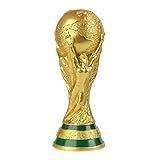Bluelans World Cup Trophy Replica 14.1 inch 2022 World Cup Replica Resin Soccer Collectibles Sports Fan Trophy Gold Bedroom Office Desktop Decor (10.6 inch, Gold)