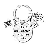 Dabihu Real Estate Agent Gifts Realtor Keychain Appreciation Keychain for Salesman Salesperson Thank You Jewelry Closing Gifts for Realtor Real Estate Jewelry Christmas Birthday Present
