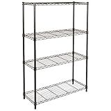 Amazon Basics 4-Shelf Steel Wire Rack, 36" L x 14" W x 54" H, Black