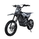 VALTINSU EM5 Electric Dirt Bike w/Light & Display, Off-Road Motorcycle 3400W 3 Speed Modes (Max 40MPH) 48V Range 53MI,14"/12" Tires,Dual Suspension & Hydraulic Brakes Fit Age 13+,Carbon Fiber Style