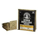 Grandpa Gus's Natural Spider Repellent Pouches, Spider Deterrent with Peppermint and Lemongrass Oil, Indoor Pest Control for Closet, Basement, Cabin, Shed, RV & Garage, 8.8 oz Each (10 Pouches)