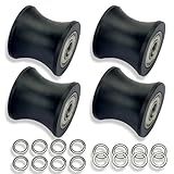 Upgraded Machined Wheels/Rollers Compatible with Bayou Fitness,Total Trainer,Aero Pilates Reformer,Taurus,Replacement Parts for DLX,DLXII,DLXIII,ADV DLX,Pilates Pro 2000 2500 3000 3500 4000 570,4Pcs