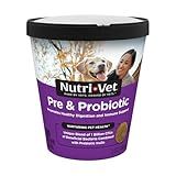 Nutri-Vet Pre & Probiotics for Dogs, Digestive Support, Upset Stomach, Puppy Probiotic, Pet Vitamins and Supplements, Dog Probiotics, Liver & Cheese Flavor, 120 Soft Chews