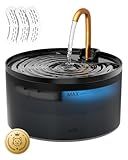 Cat Water Fountain, 71oz/2.1L Cat Fountain for Drinking with Copper Faucet, MISFANS-Designed Pump & Filter, Plastic Automatic Pet Water Fountain Bowl & Dispenser with 3-Pack Replaceable Filters