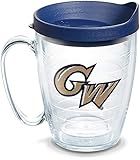 Tervis George Washington Colonials Logo Tumbler with Emblem and Navy Lid 16oz Mug, Clear