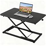 ADQZYWT Height Adjustable Standing Desk Converter, Keyboard Riser for Stand Up Desk Riser, Computer Keyboard Stand for Desktop, Ergonomic Sit Stand Computer Workstations Black Size 23.6 Inch